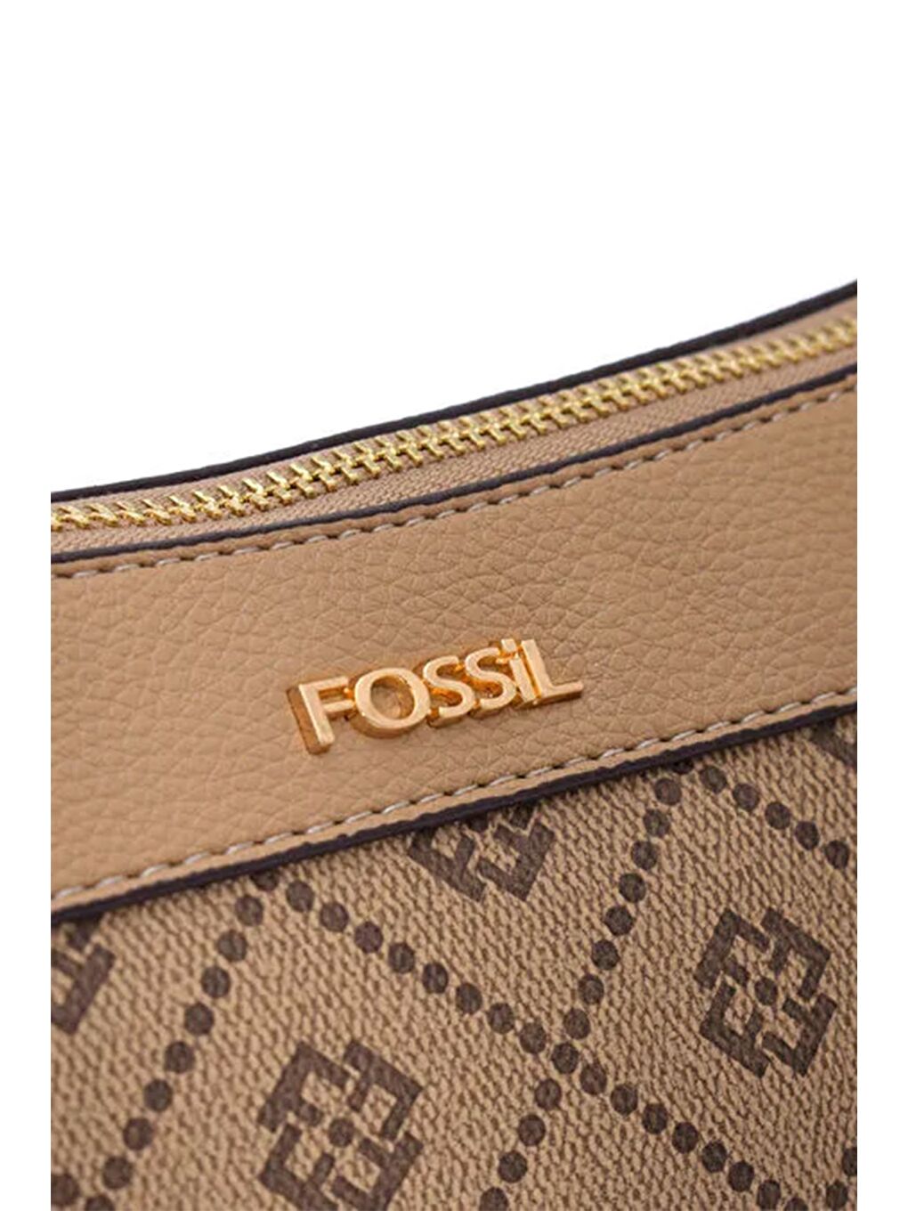 Bej Kadın Luvi Monogram Baget Omuz Çantası-3