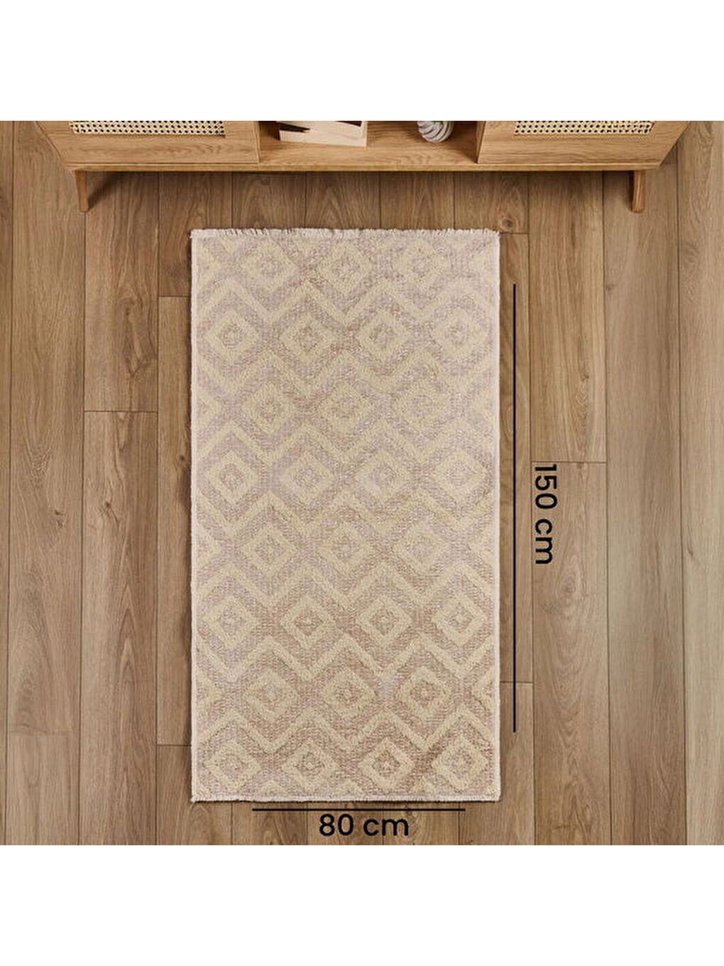 Soft Lomond Halı - Bej - 80x150 cm-5