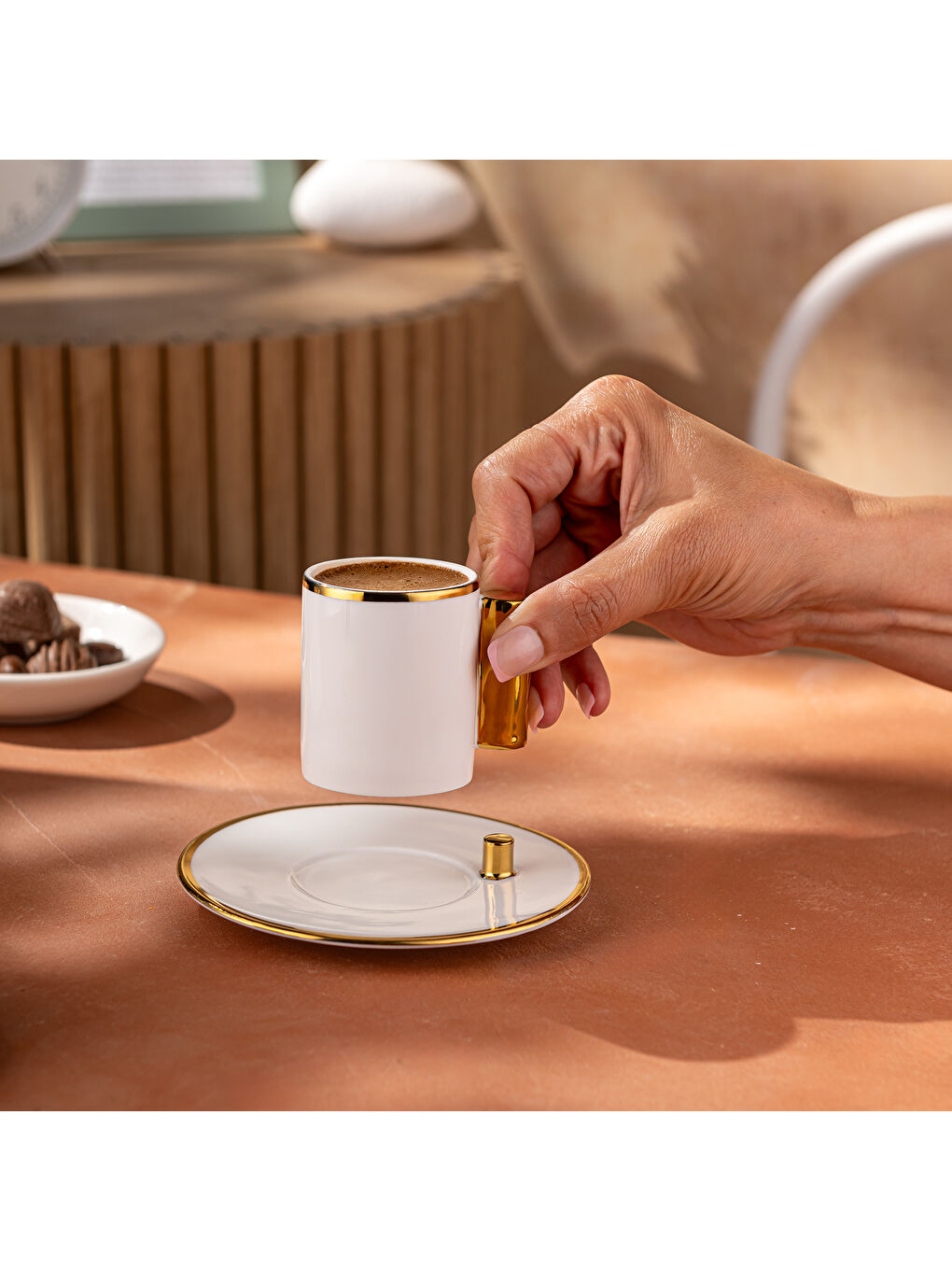 Sarı Modern 80 ml 6'lı Kahve Fincan Takımı-10