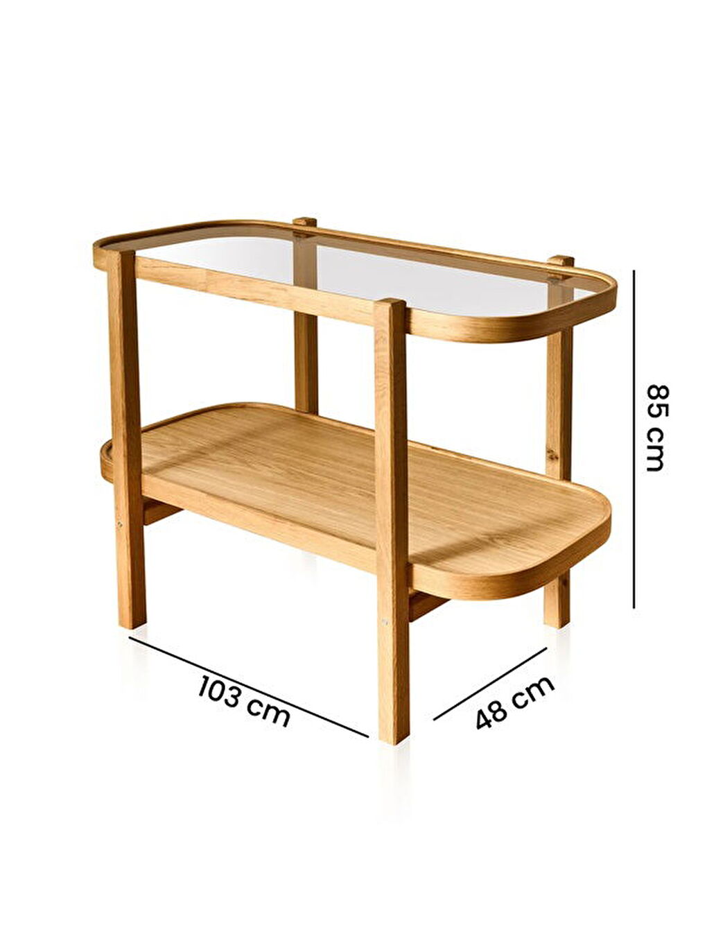 Kahverengi Lima Dresuar - Meşe - 85x48x103 cm-6