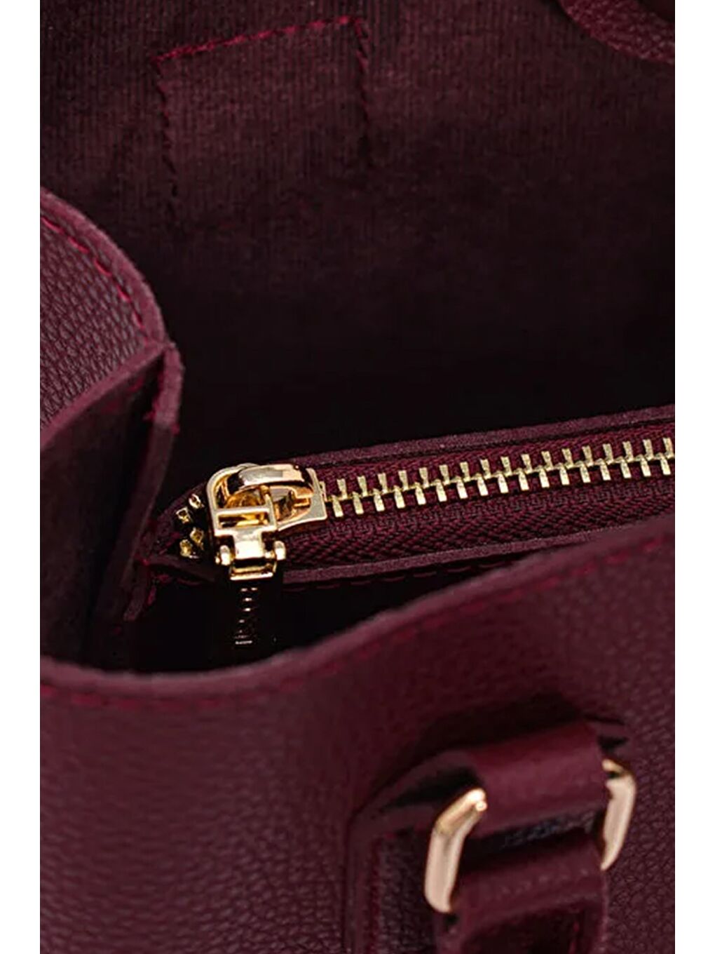 Bordo Kadın Elise El ve Çapraz Omuz Çantası-3