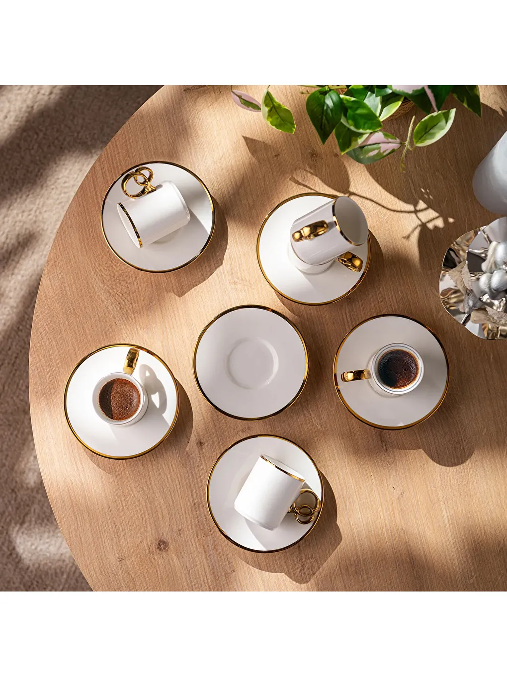 Sarı Wedding 90 ml 6'lı Kahve Fincan Takımı-6