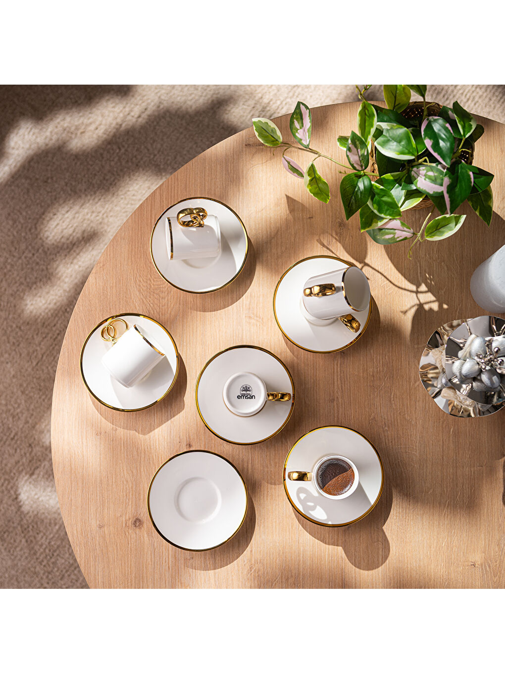 Sarı Wedding 90 ml 6'lı Kahve Fincan Takımı-7