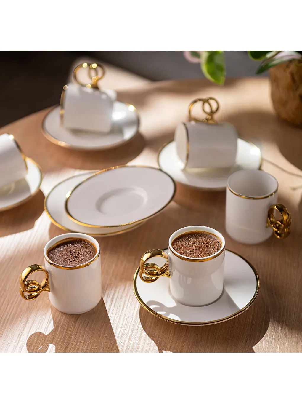 Sarı Wedding 90 ml 6'lı Kahve Fincan Takımı-8