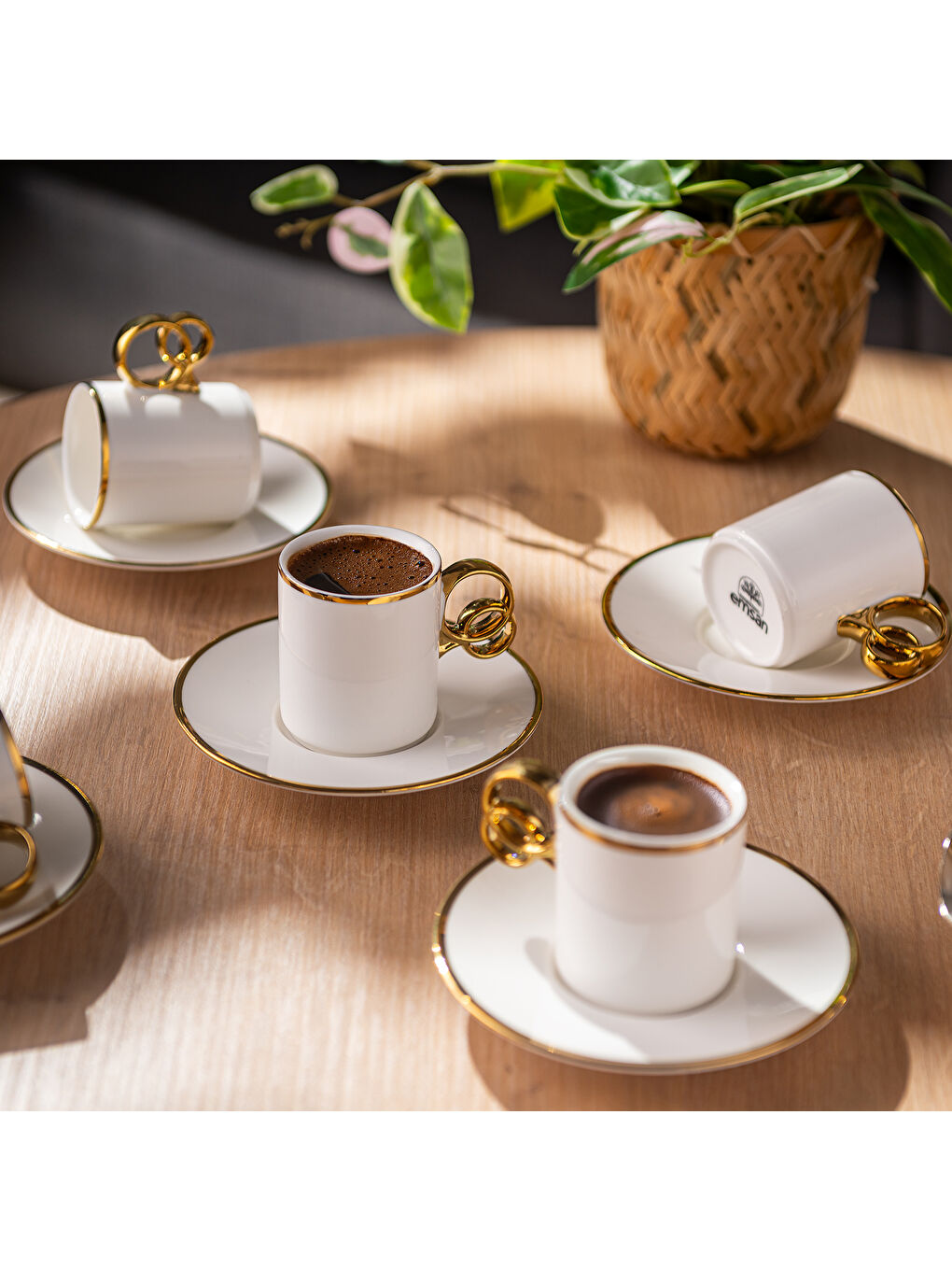 Sarı Wedding 90 ml 6'lı Kahve Fincan Takımı-9