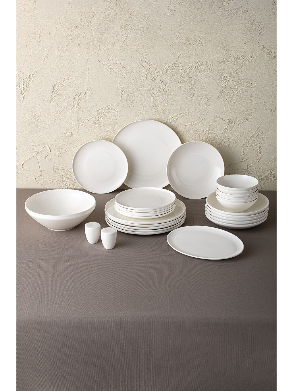 Alya Beyaz 53 Parça 12 Kişilik Yemek Takımı-1