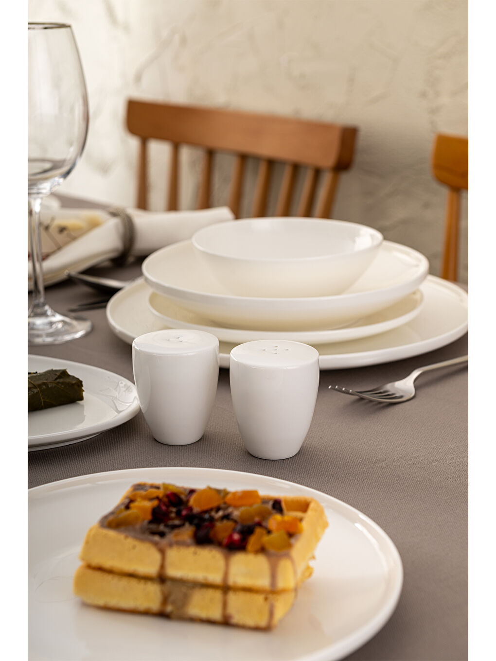 Alya Beyaz 53 Parça 12 Kişilik Yemek Takımı-5