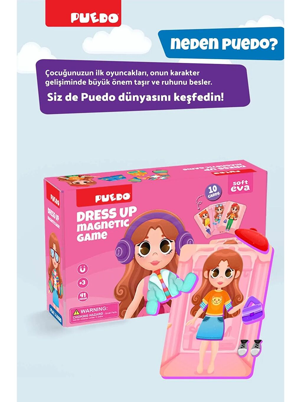 Manyetik Oyun Seti - Dress Up (Mıknatıslı Giydirme Oyunu)-4