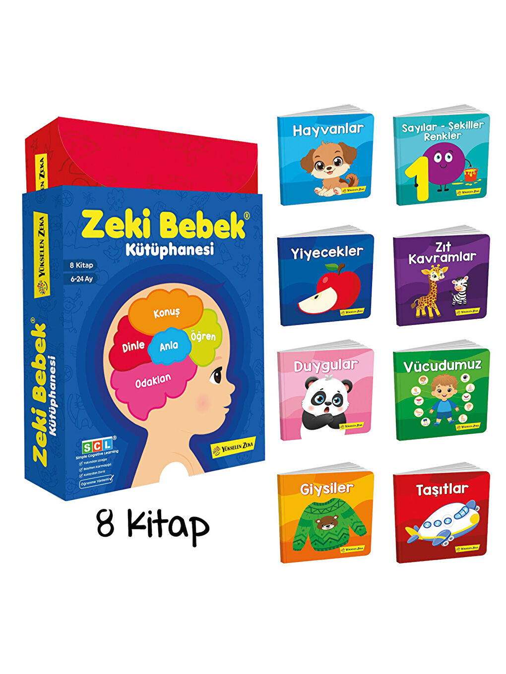 Zeki Bebek Kütüphanesi 8'li Set (6-24 Ay)-1