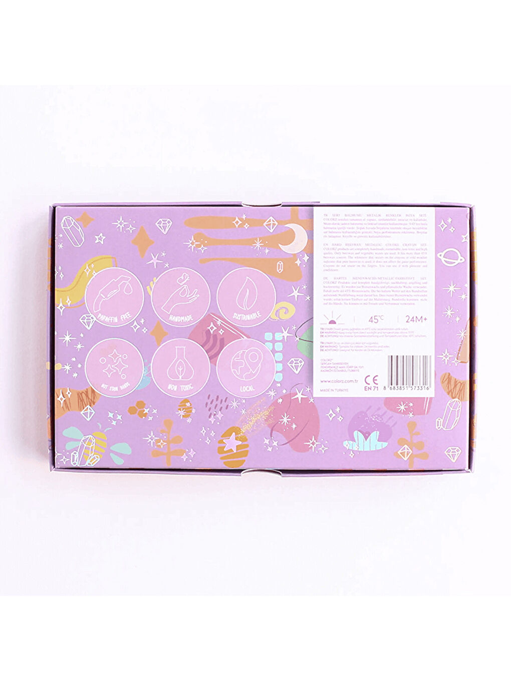 12'li Metalik Renk Kalem Balmumu Pastel Boya Seti-3