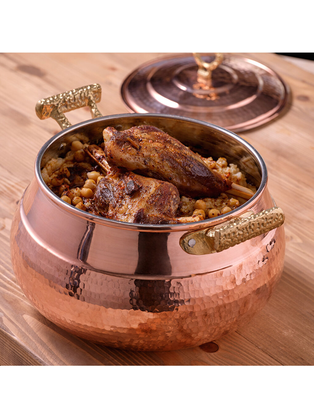 Turuncu Göbeklitepe Bakır Güveç Tencere 22 cm-7