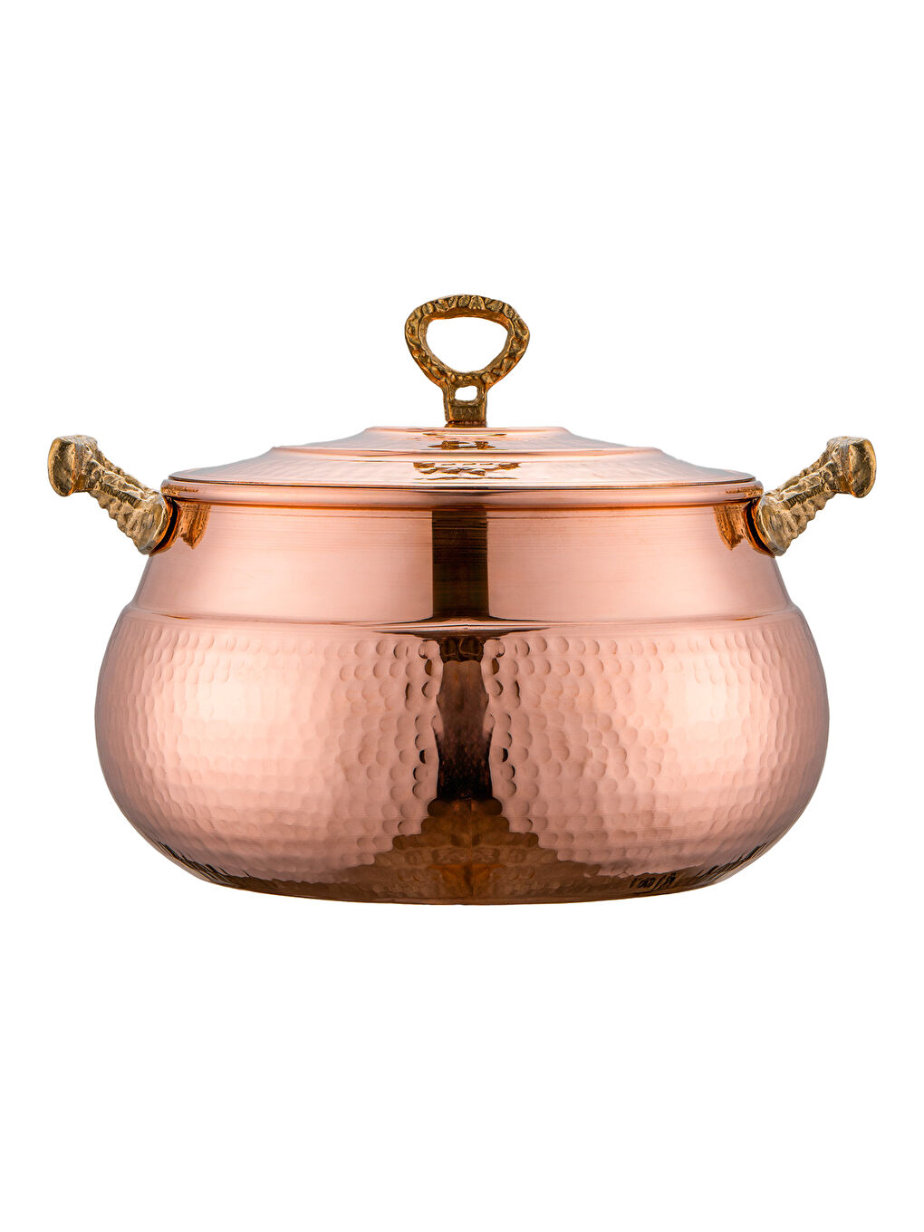 Turuncu Göbeklitepe Bakır Güveç Tencere 22 cm-9