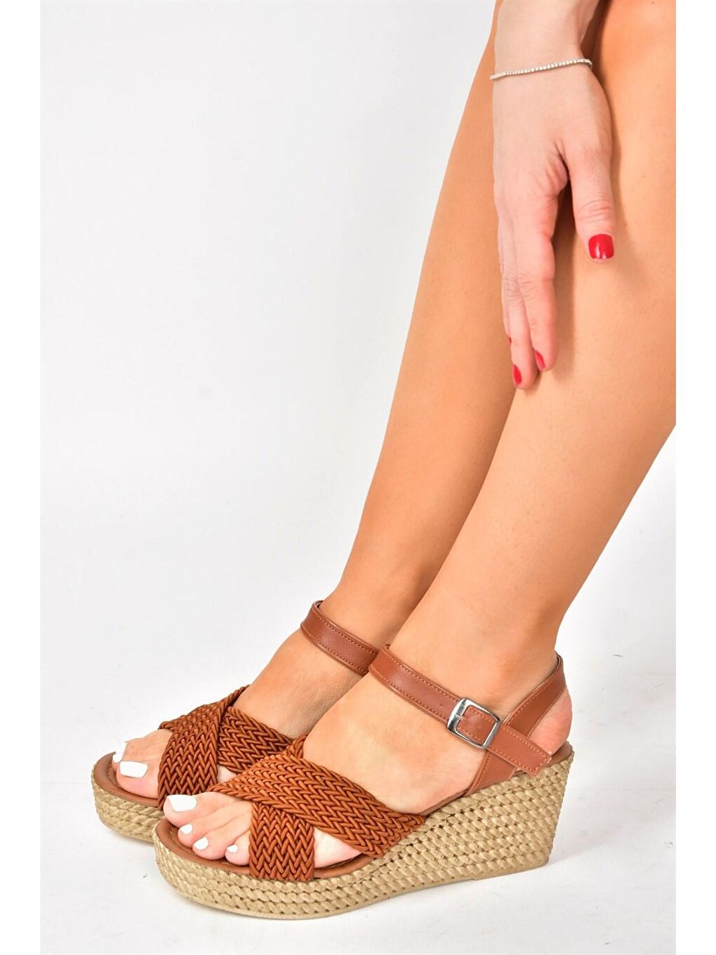 Kahverengi M250060304 Taba Dolgu Taban Kadın Ayakkabı