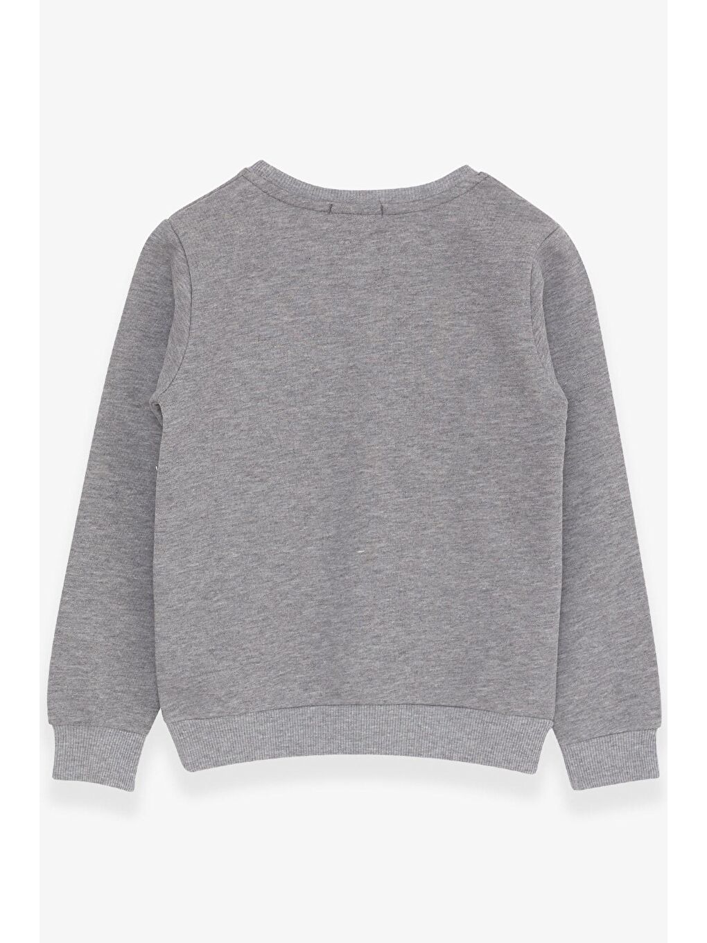 Erkek Çocuk Sweatshirt Yazı Baskılı Koyu Gri Melanj (8-14 Yaş)-1