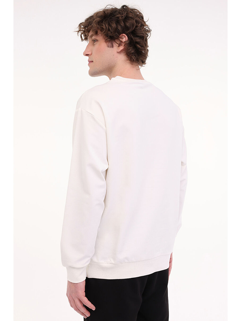 Bej MB 16SN90 5FX Erkek Sweatshirt-1