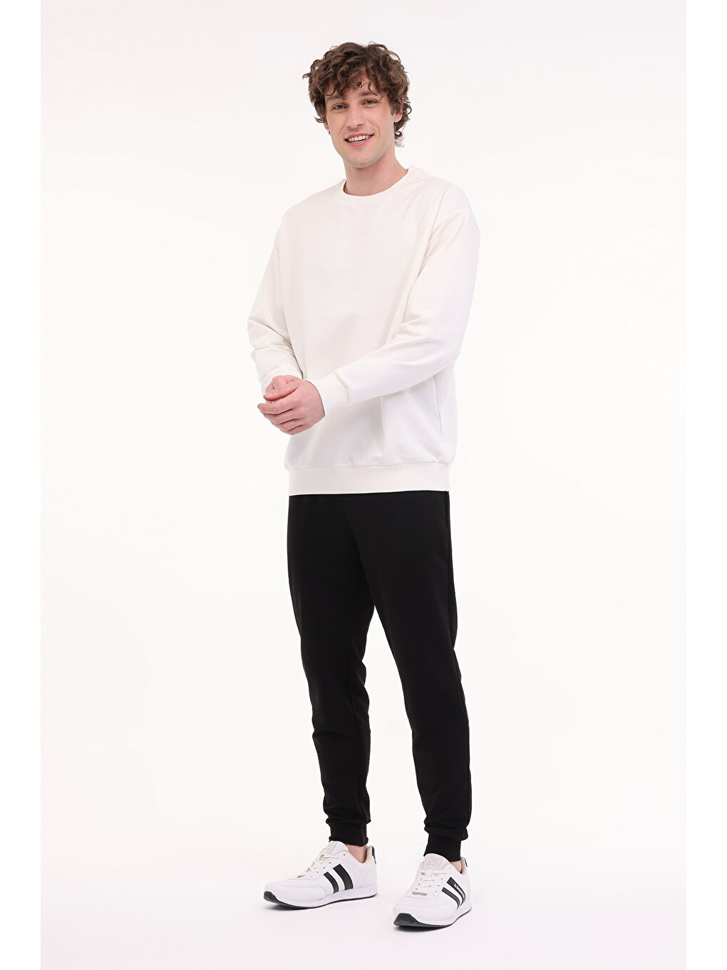 Bej MB 16SN90 5FX Erkek Sweatshirt-2