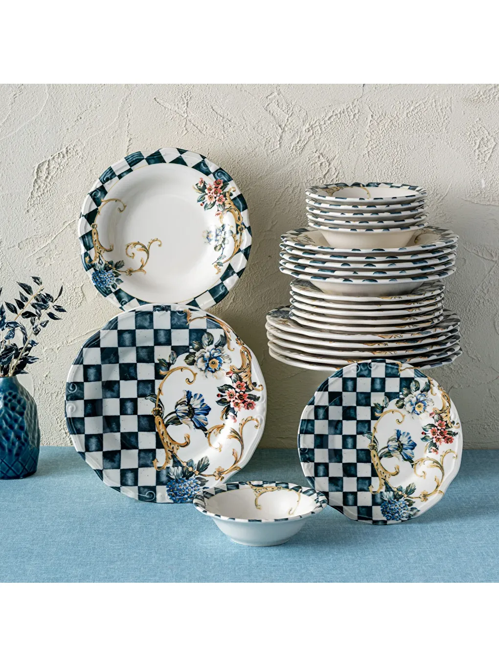 Beyaz Victoria 24 Parça 6 Kişilik Yemek Takımı-10