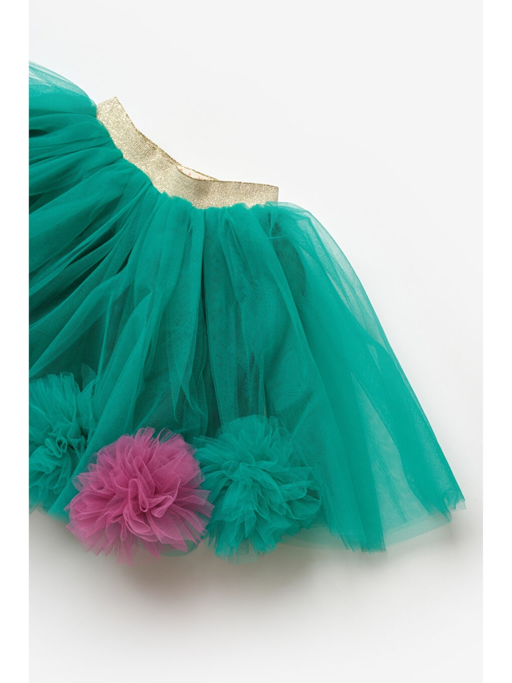 Turuncu Ponpon Detaylı Kız Çocuk Etek - Hilda-5