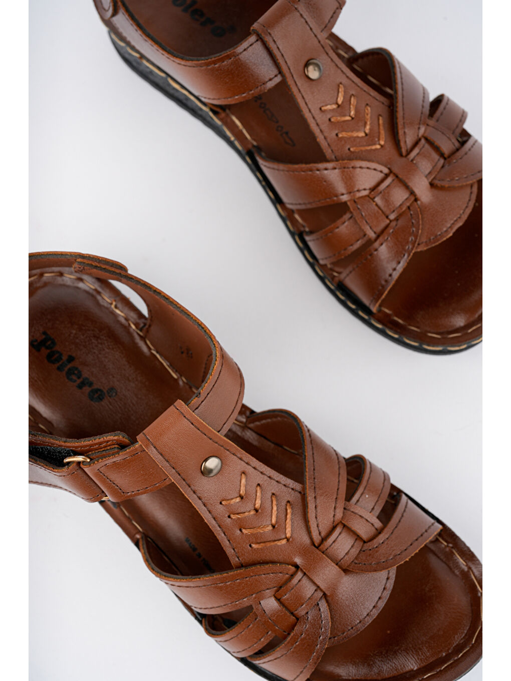 Kahverengi Soft Kadın  Günlük Ortopedik Kaymaz Taban Comfort Rahat Sandalet-6