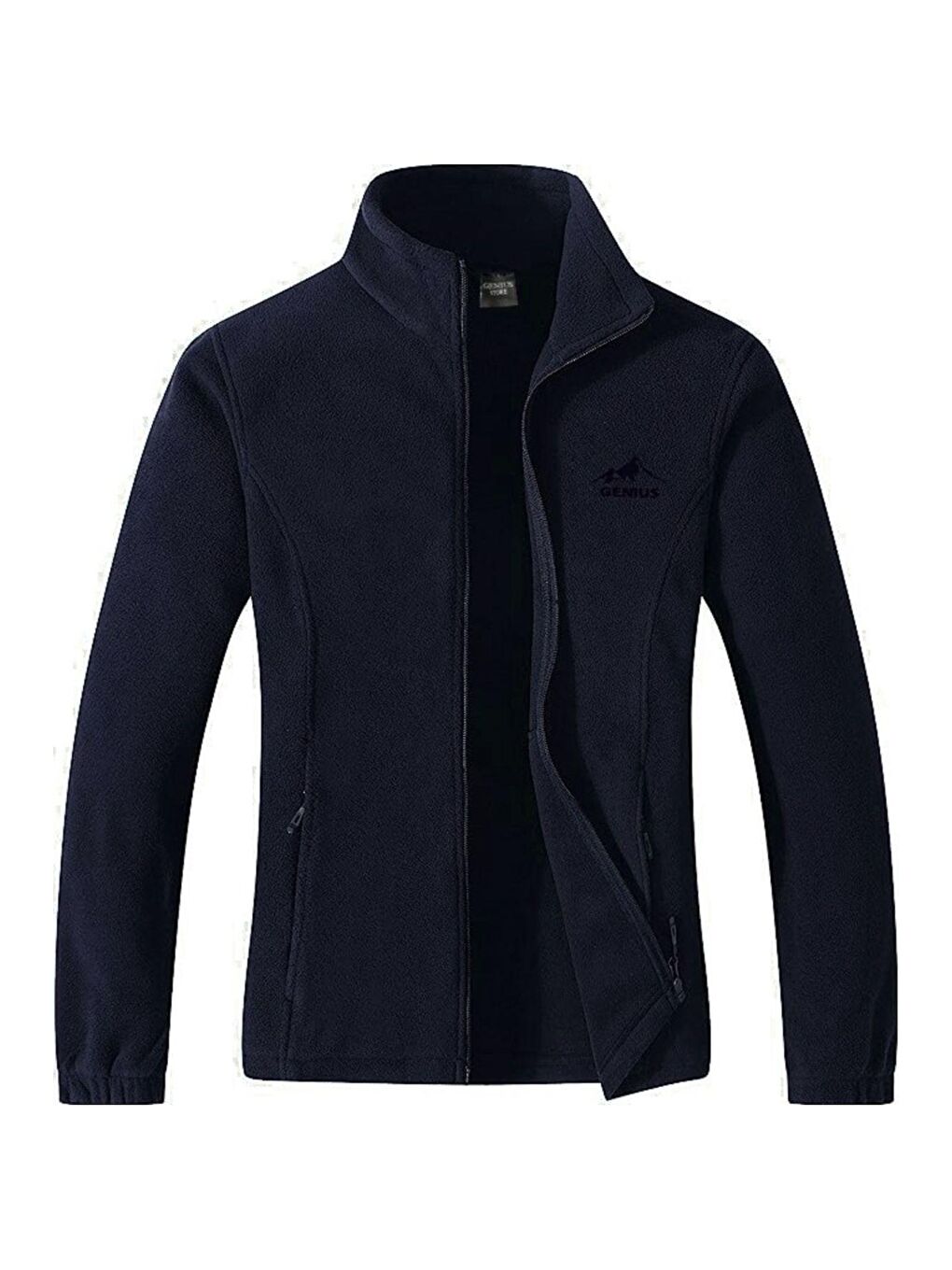 Lacivert Unisex Renkli Tam  Polar Outdoor Polar Fermuarlı Sweatshirt Tactical Polar