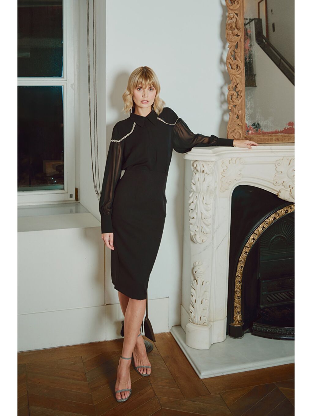 Düz Kalem Etek - Siyah