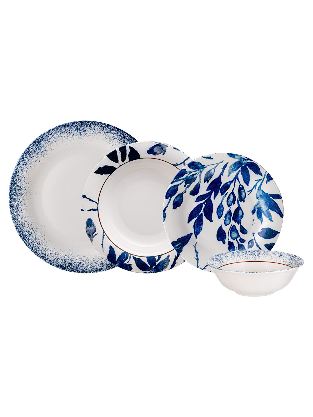 Beyaz Lilabelle 24 Parça 6 Kişilik Yemek Takımı Yuvarlak-6