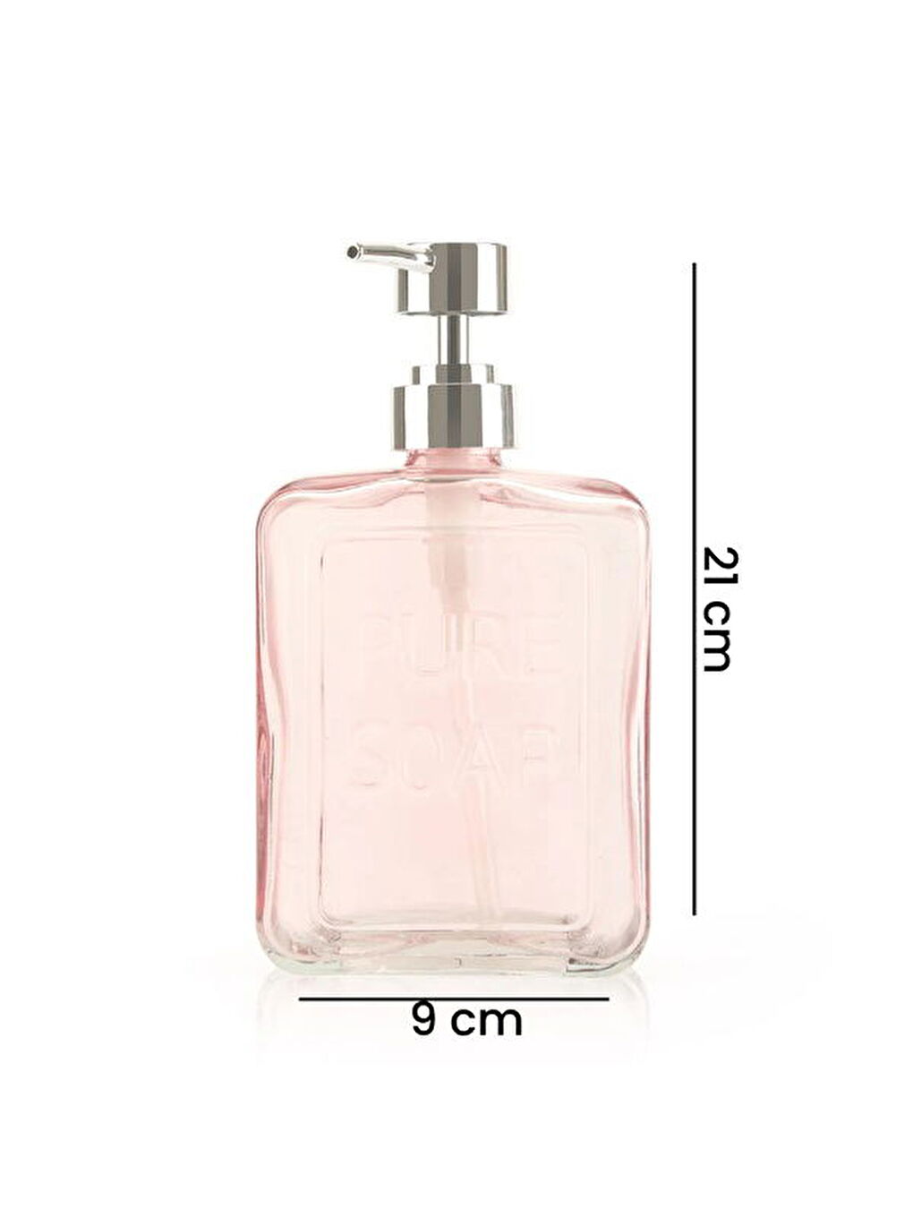 Karışık Pure Soap Cam Sıvı Sabunluk - Asorti - 21x9 cm-4