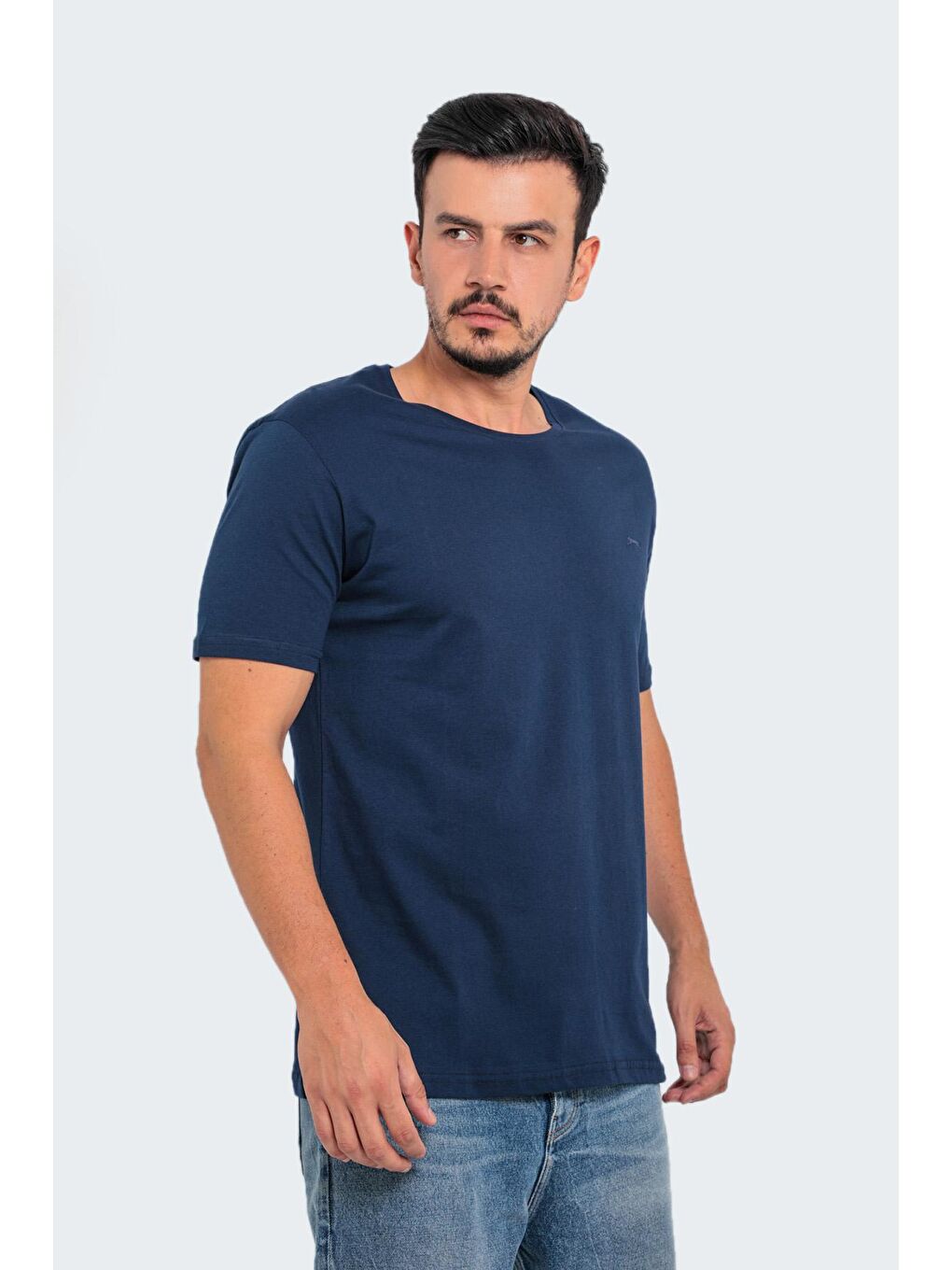 SANDER KTN Büyük Beden Erkek Tişört Lacivert-1