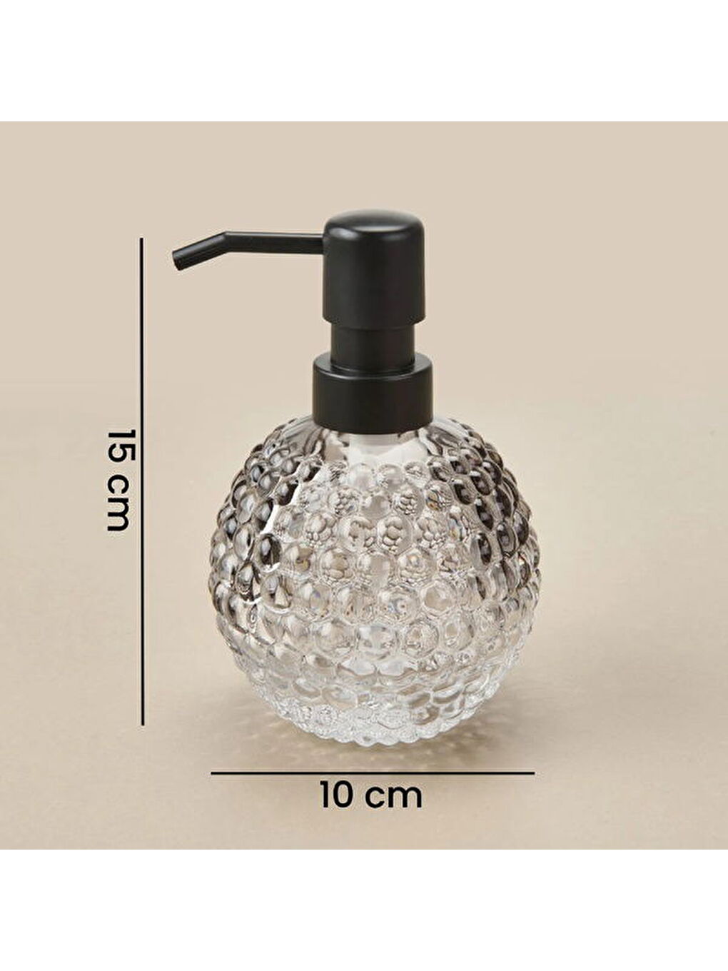 Damla Desenli Sıvı Sabunluk - Antrasit-4