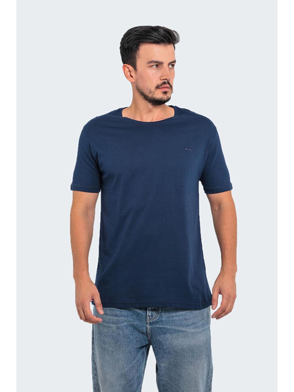 SANDER KTN Büyük Beden Erkek Tişört Lacivert-2