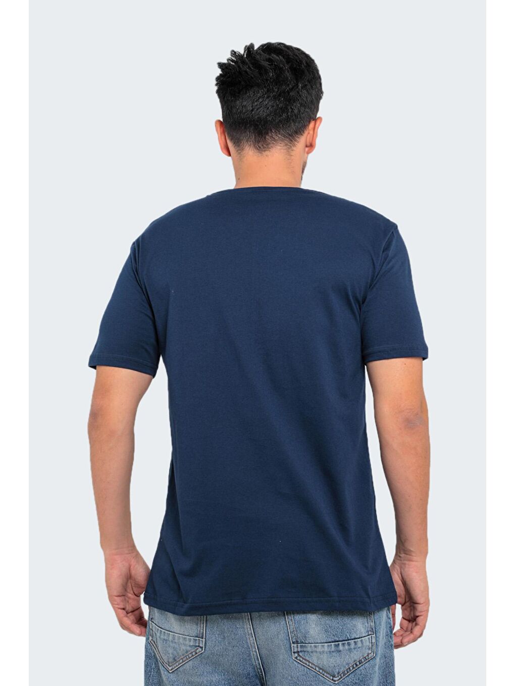 SANDER KTN Büyük Beden Erkek Tişört Lacivert-4