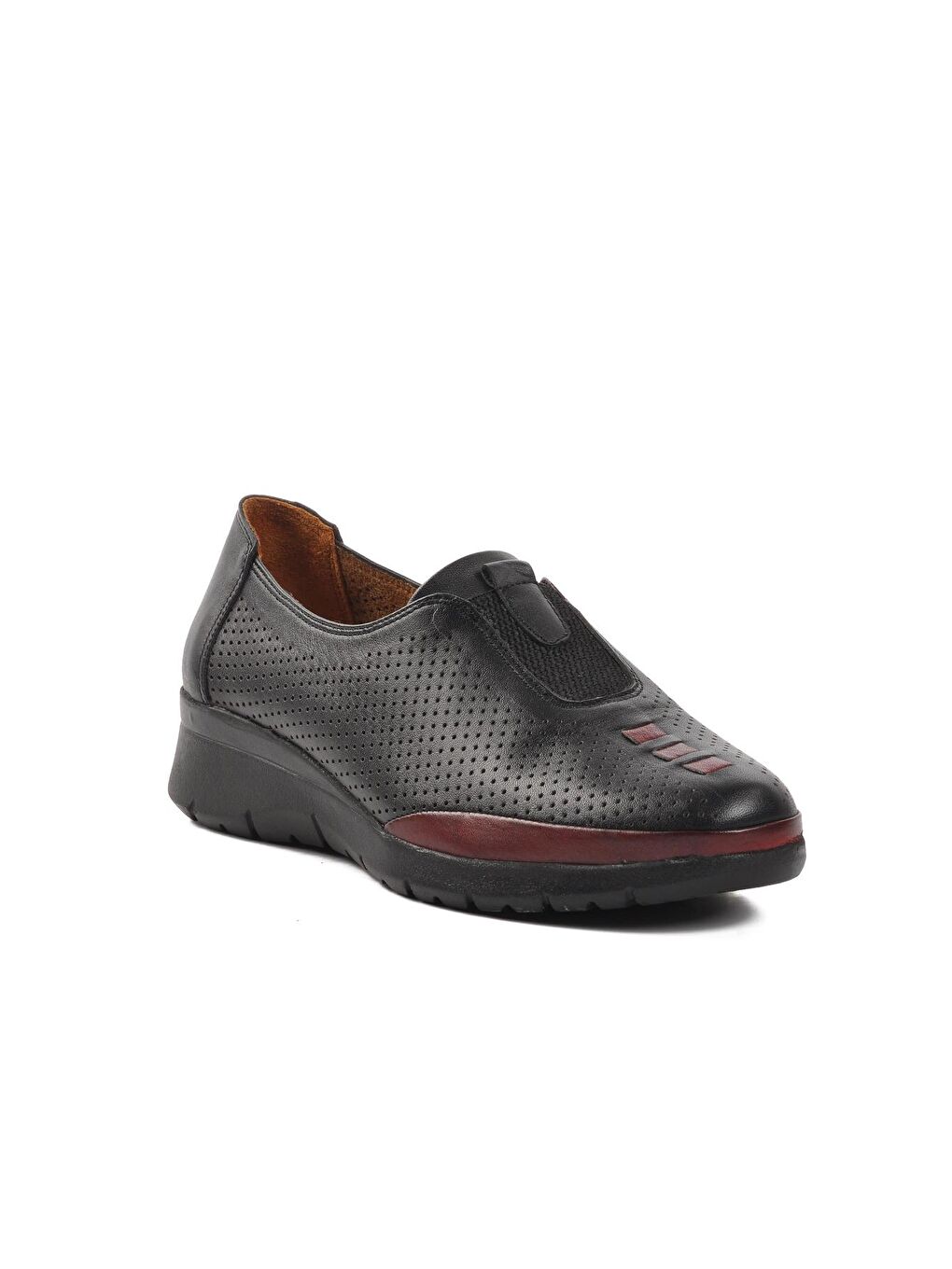 78 Siyah Hakiki Deri Kadın Günlük Ayakkabı-2