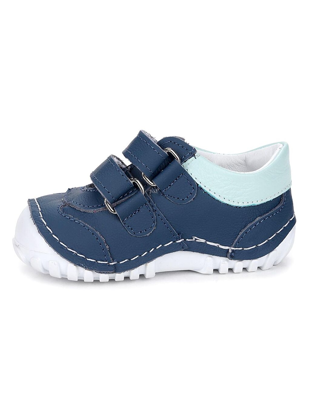Mavi %100 Deri Cırtlı Erkek/Kız Çocuk Ayakkabı Teo A102-4