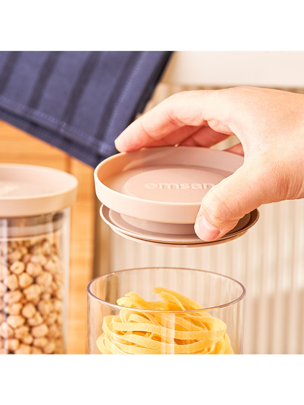 Arya 6'lı Büyük Saklama Kabı Bej-9