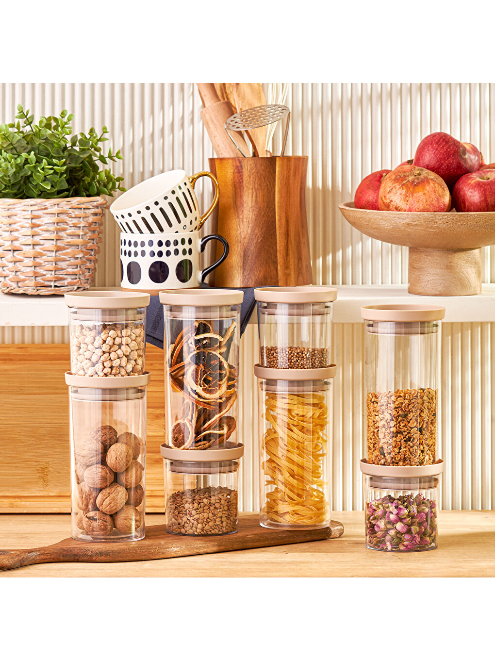 Arya 8'li Saklama Kabı Bej-7