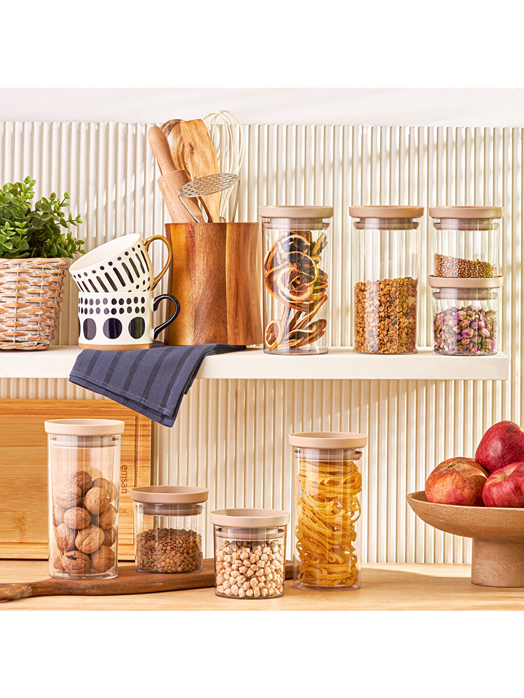 Arya 8'li Saklama Kabı Bej-8