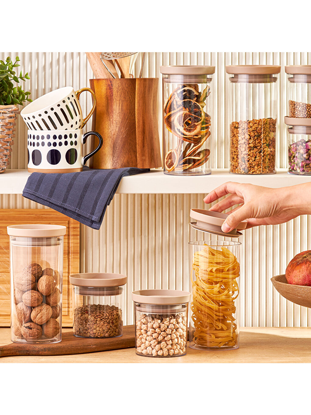 Arya 8'li Saklama Kabı Bej-9