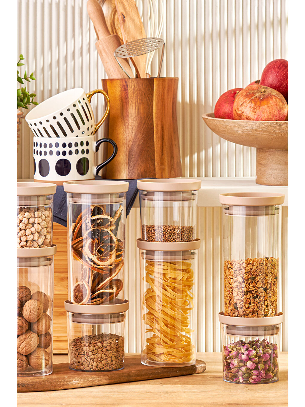 Arya 8'li Saklama Kabı Bej-5