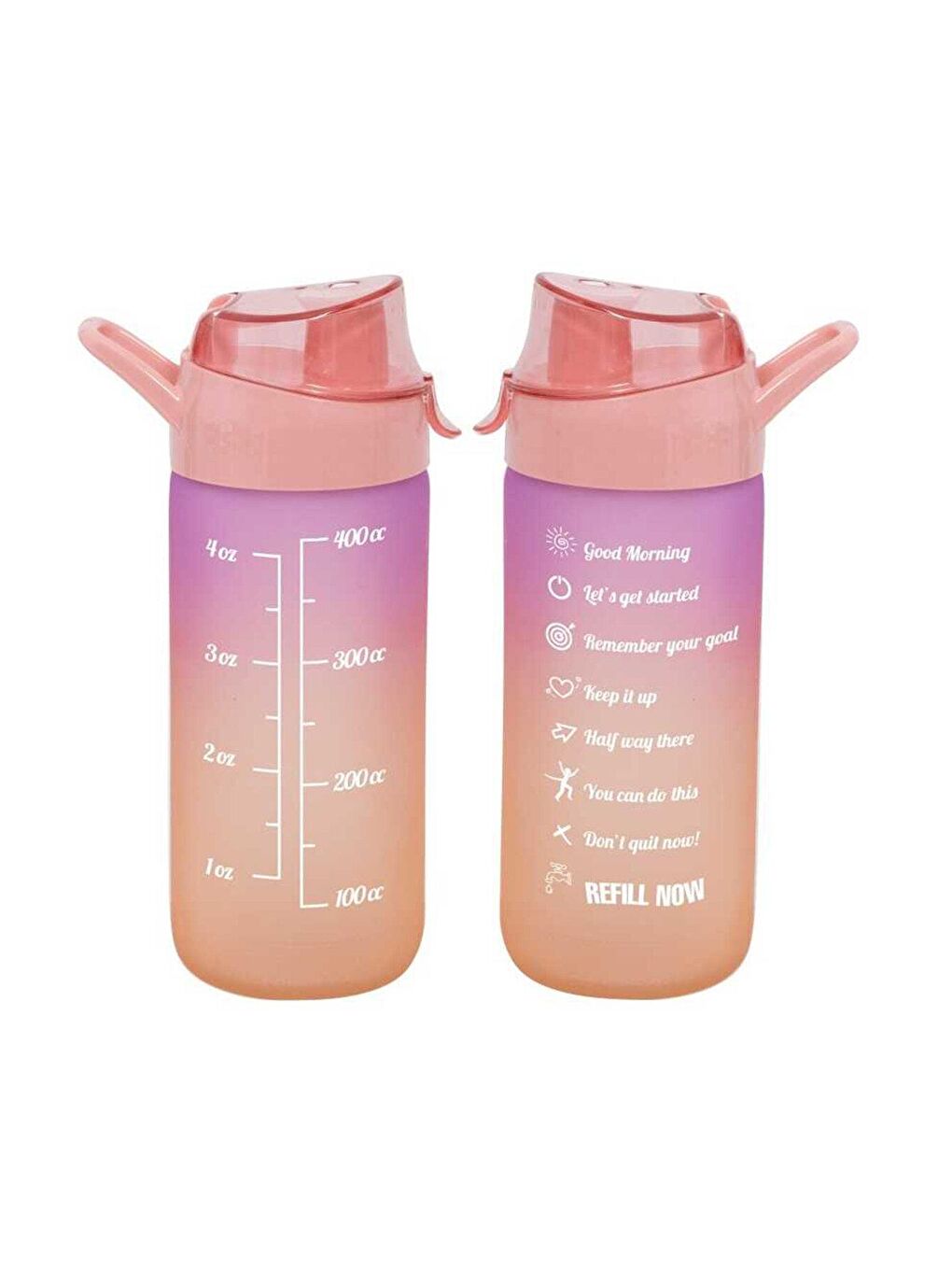 Turuncu 111808-162 Cam Su Şişesi - Motivasyon Su Matarası - Suluk Yavruağzı