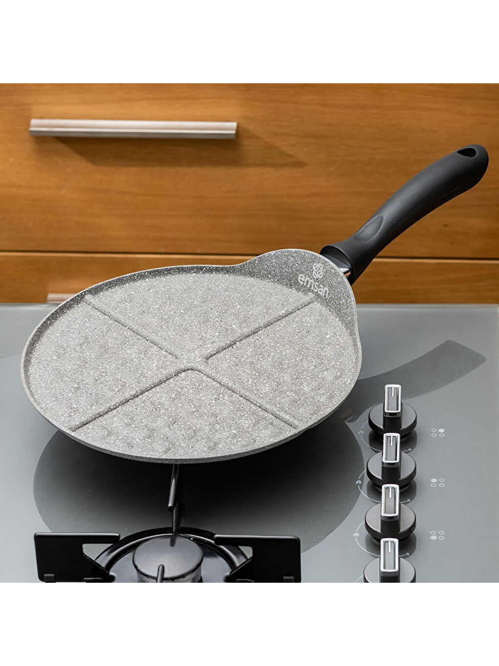 Gri Rosa Granit Waffle Tavası-1