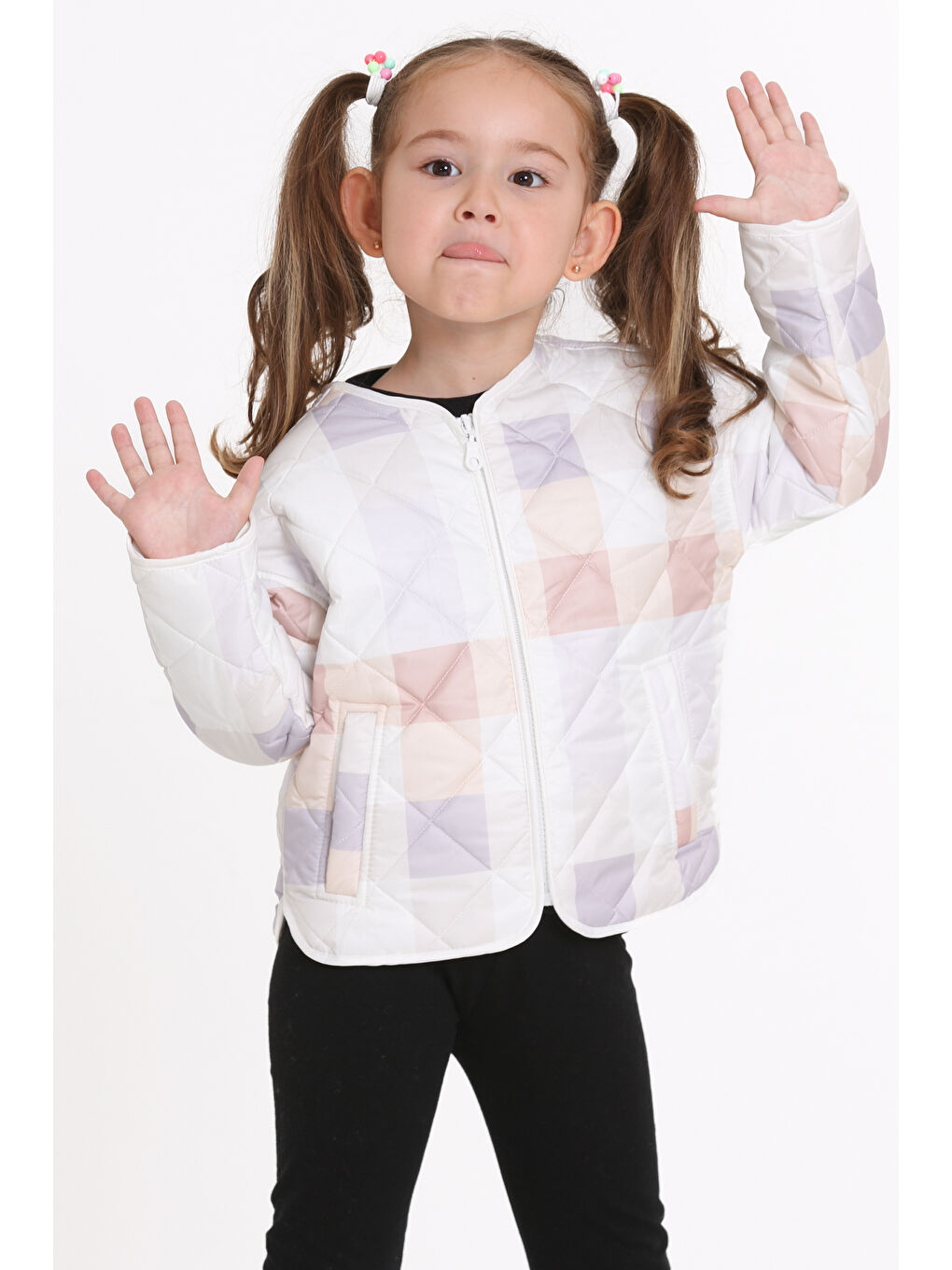 Kız Çocuk Lila Kapitone Mevsimlik 1-6 Yaş Mont - 23239-1-1