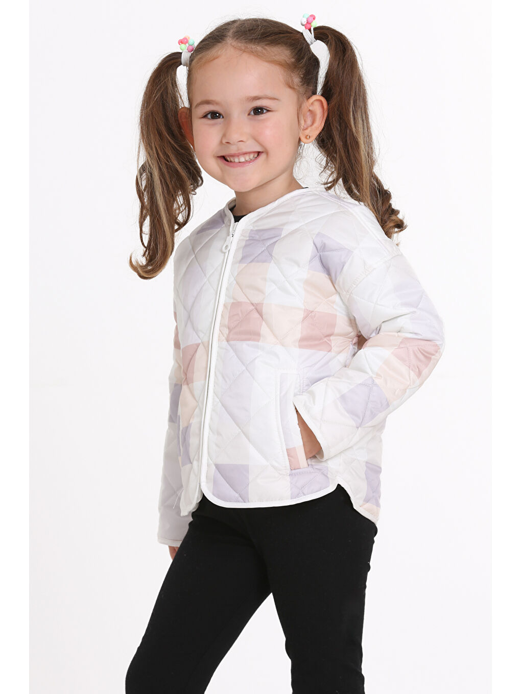 Kız Çocuk Lila Kapitone Mevsimlik 1-6 Yaş Mont - 23239-1-2