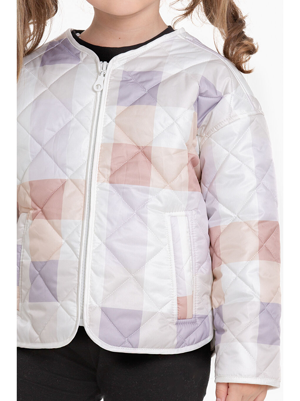 Kız Çocuk Lila Kapitone Mevsimlik 1-6 Yaş Mont - 23239-1-3