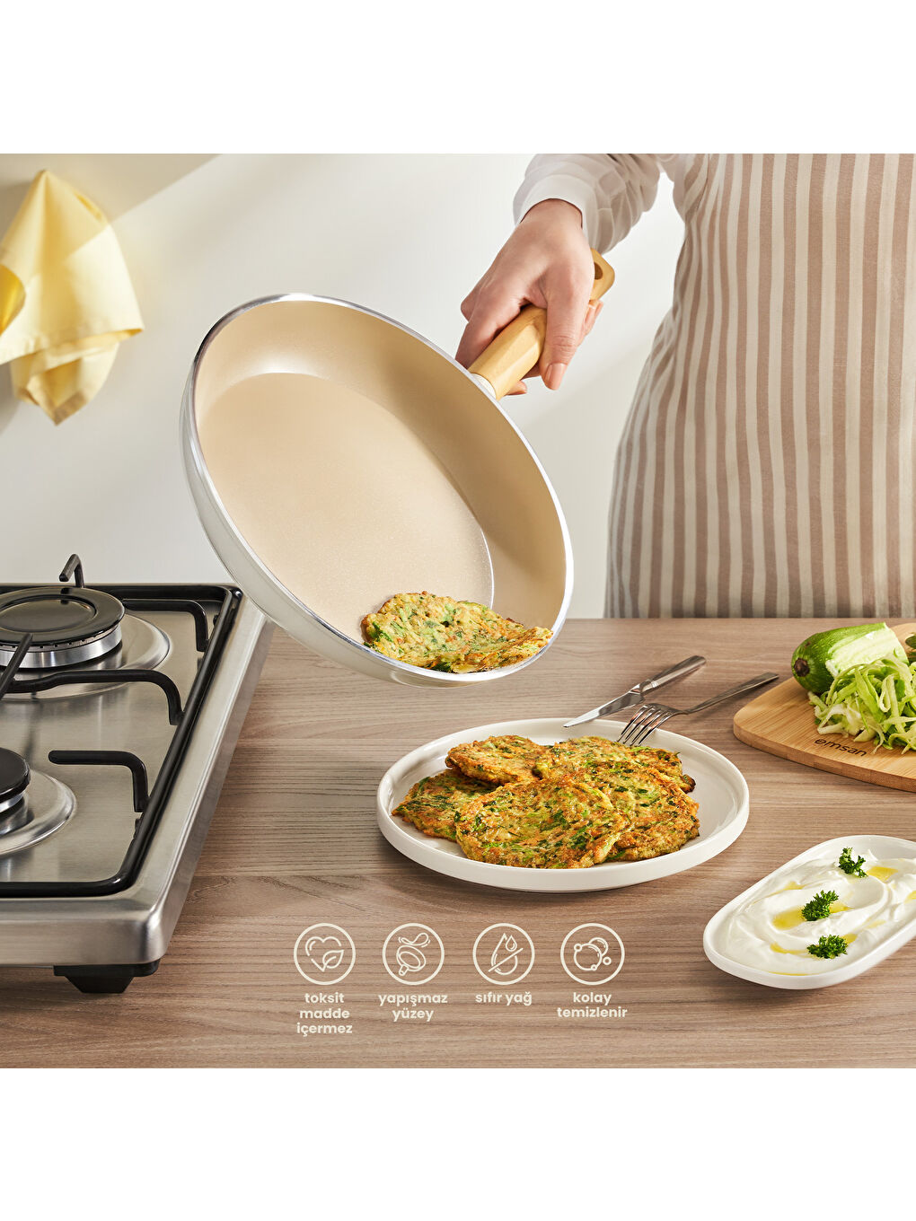 Bej Swiss Crystal Tava 22 cm-7