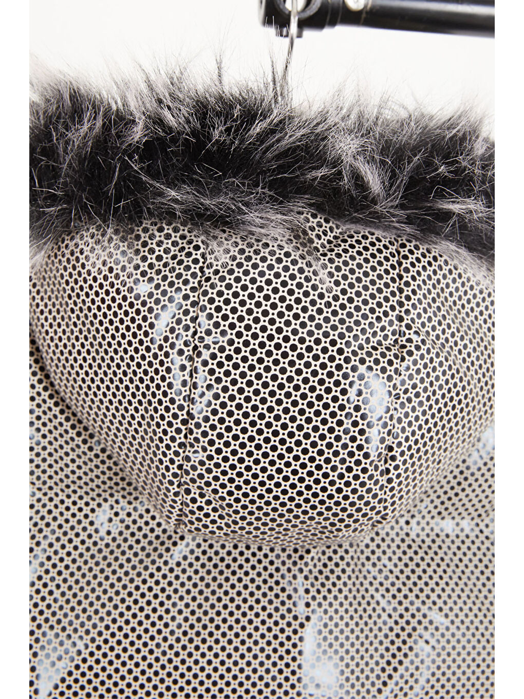 Ekru Kız Çocuk Altıgen Desenli Krem Şişme Mont 16267-4