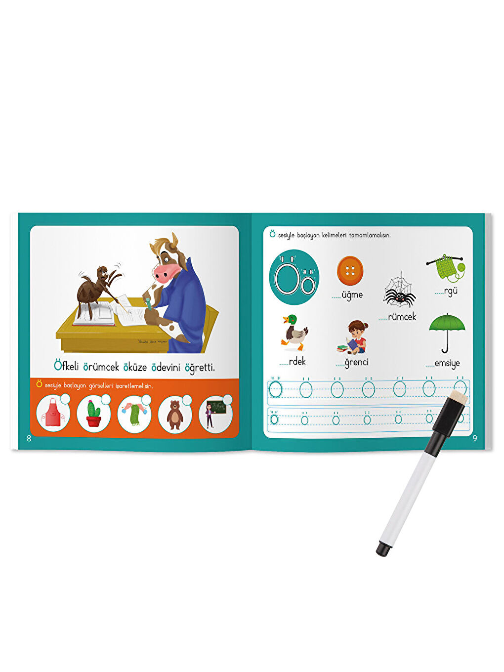 İlk Alfabe Kitabım Seti (Yaz-Sil) - Sesli Kitap-1