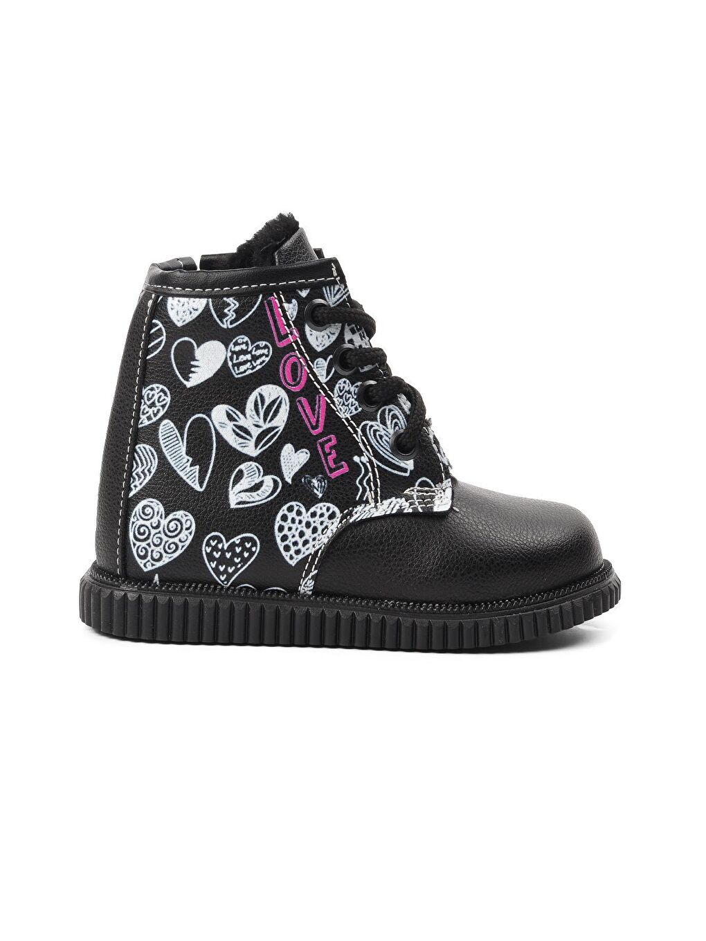 Arz 2301005-B Siyah Desenli Kürklü Çocuk Bot