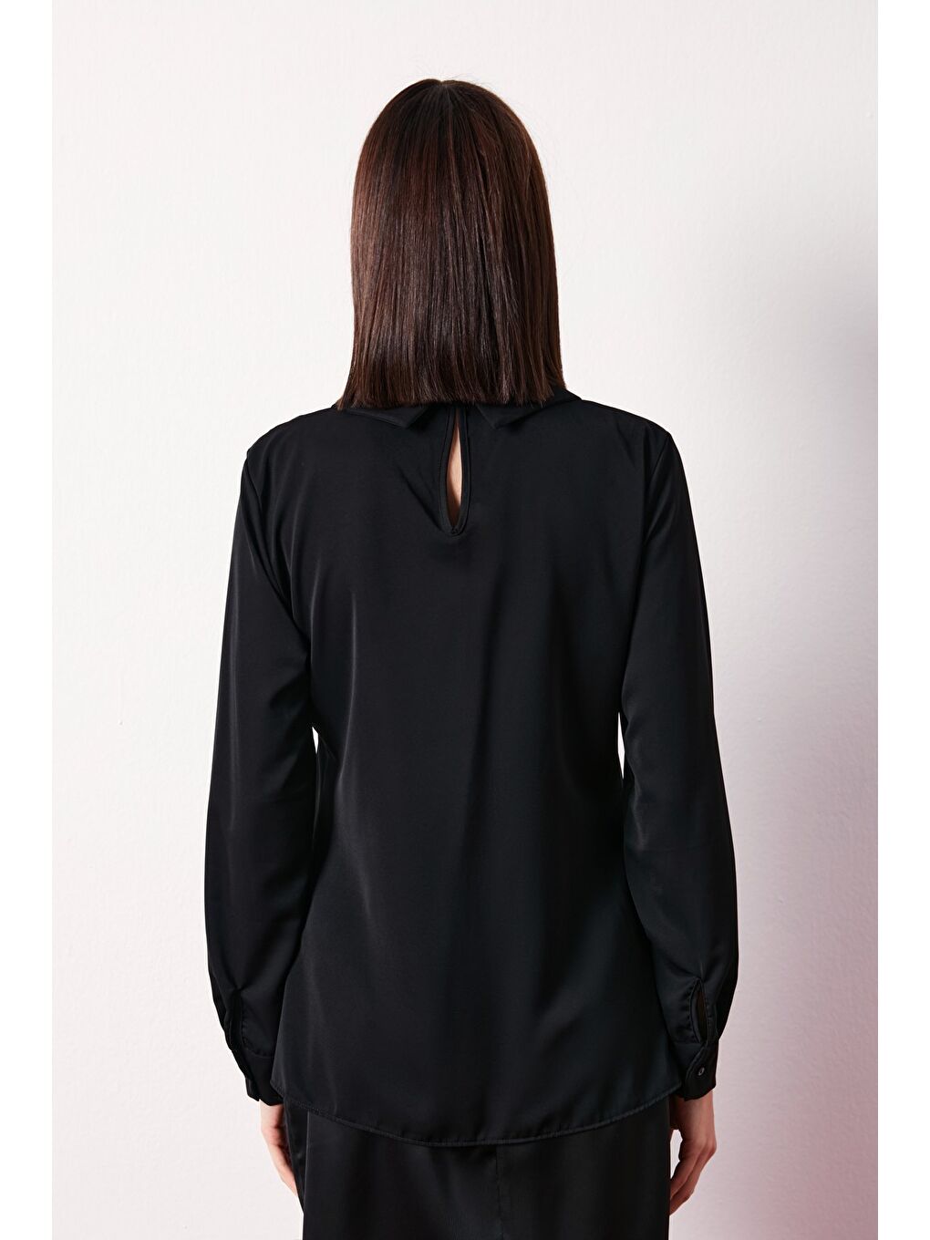 Kolyeli Salaş Bluz - Siyah-7