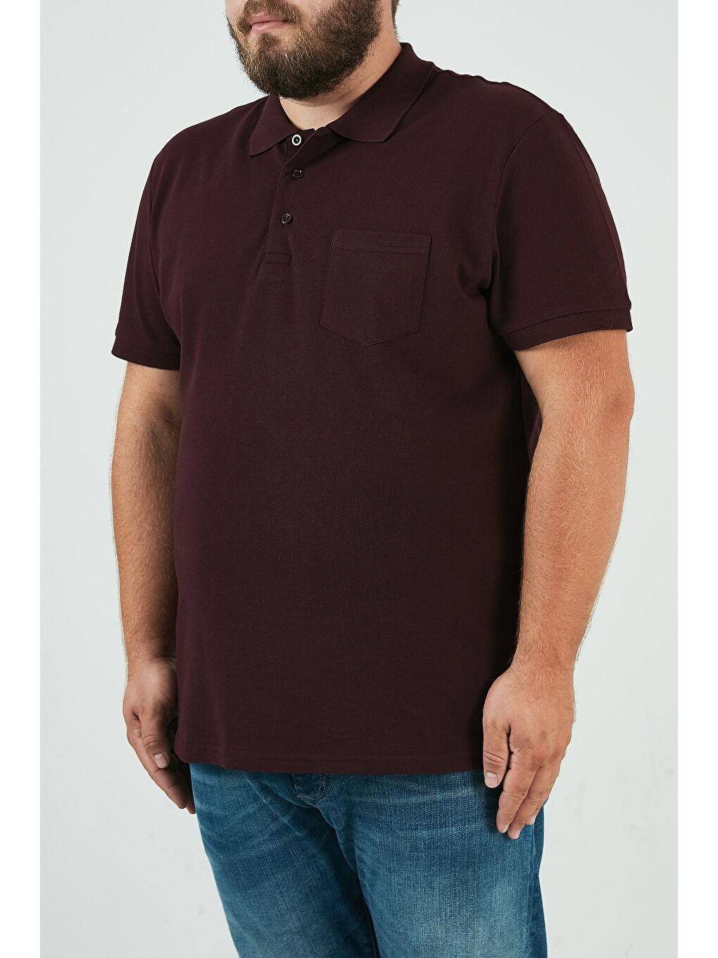 Buratti Bordo % 100 Pamuk Düğmeli Polo T Shirt 59021271 - 1