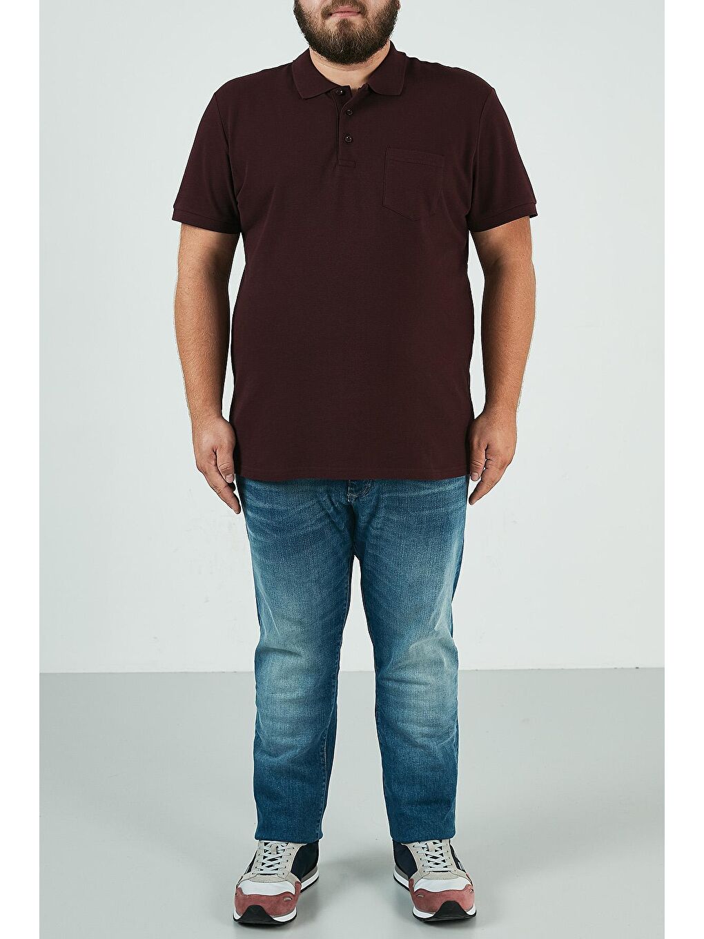 Buratti Bordo % 100 Pamuk Düğmeli Polo T Shirt 59021271 - 4